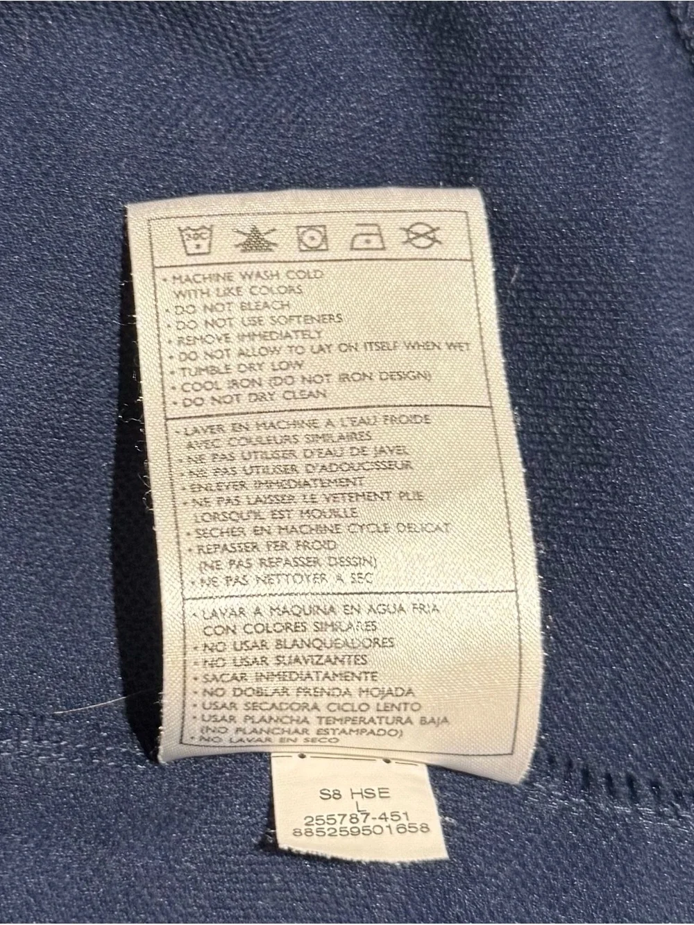 Nike FIT DRY Men's Navy Polo Shirt with Contrast Trim Large